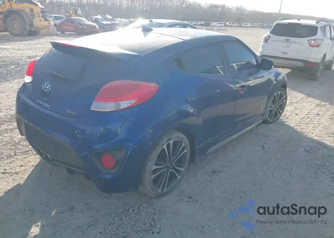 2016 Hyundai Veloster Turbo z USA, uszkodzony, nr VIN KMHTC6AE5GU299145